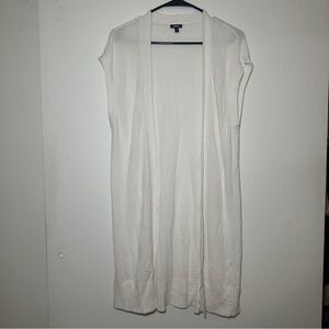 Open Front Long Sleevless Open Front Cardigan